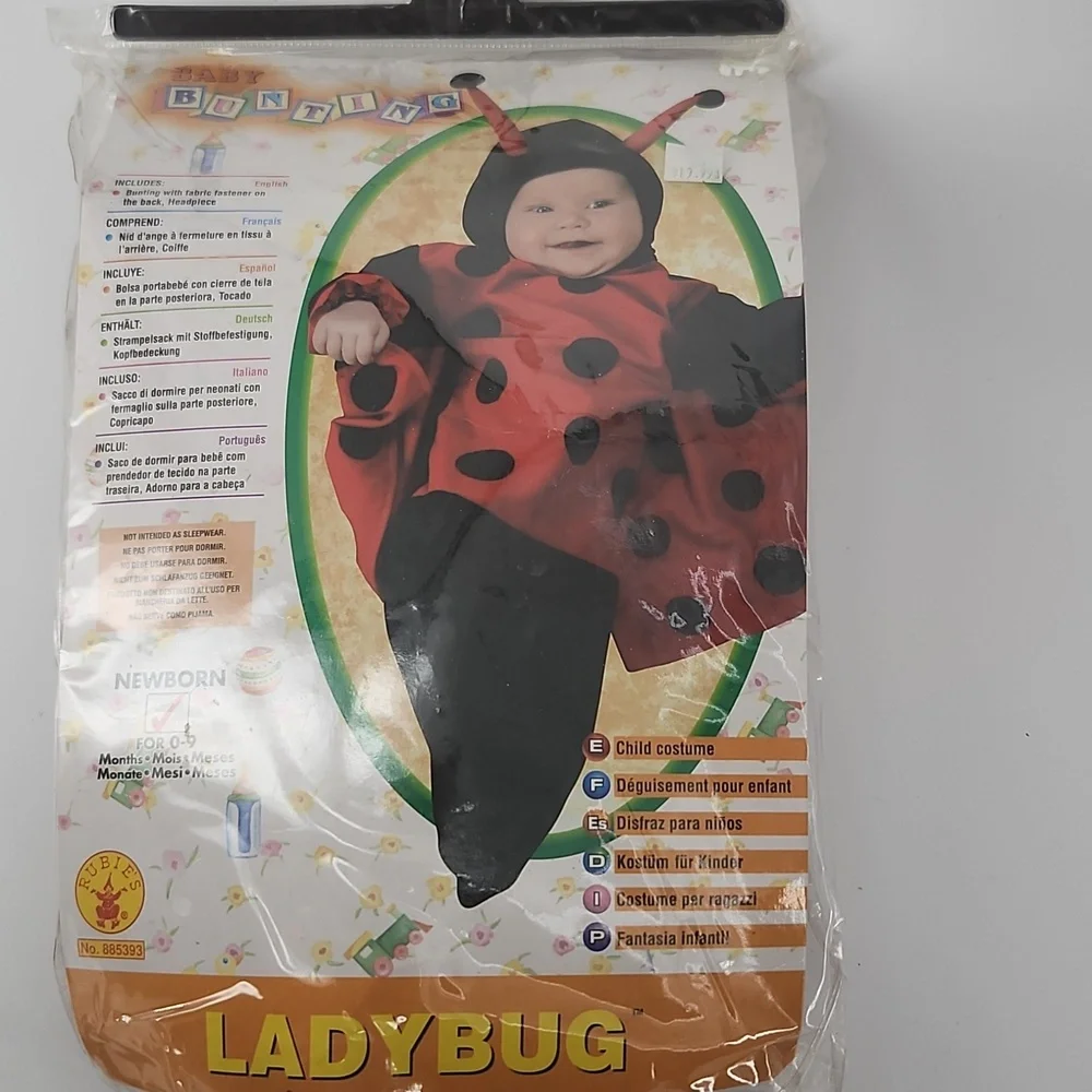 Red and Black Ladybug Costume Missing Hood OS